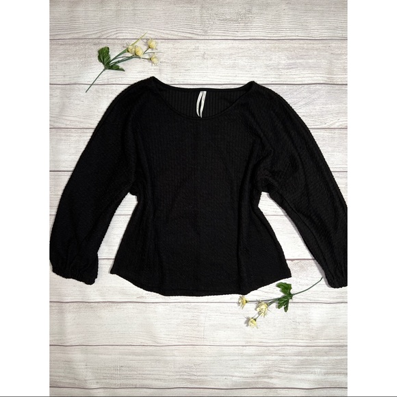 Anthropologie Arya Textured Puffed Sleeve Top - Picture 3 of 16